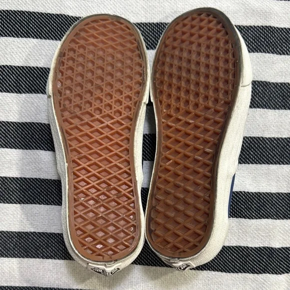 Vans Navy Blue Slip-On Canvas Shoes - Picture 7 of 7